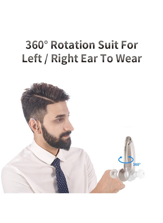 JS Rechargeable Hearing Aid Devices for Seniors Adults with Noise Cancelling, Miniature Portable Intelligent Hearing Aids Sound, Amplifier Machine with Volume Control - Image 4